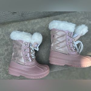 Light Pink Toddler Boots, Size 6
